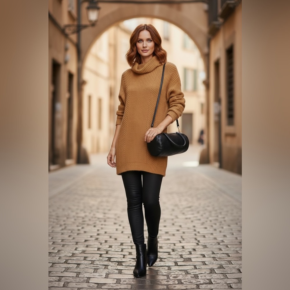 Anthropologie Pine Juliana Cowl Neck Cashmere Tunic